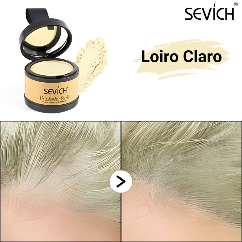 Pó Maquiagem p/ Cabelo a prova D'água - SEVÍCH ✅