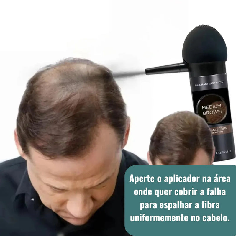 Fibra Capilar de Queratina Instantânea - Cabelos Mais Cheios em Segundos
