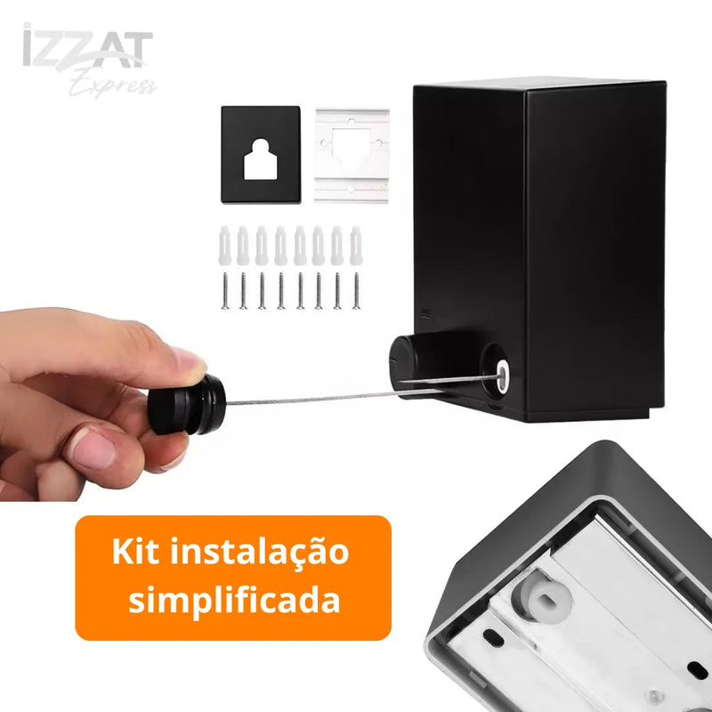 Varal Invisível Retrátil de Aço inox - Tazzi 🔥 QUEIMA DE ESTOQUE VERÃO