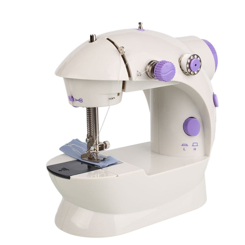 Mini Máquina Portátil Elétrica c/ Costura Reta Bivolt 110v/220v + MINI MESA EXTENSORA GRÁTIS