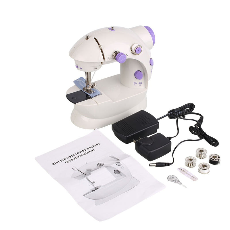 Mini Máquina Portátil Elétrica c/ Costura Reta Bivolt 110v/220v + MINI MESA EXTENSORA GRÁTIS