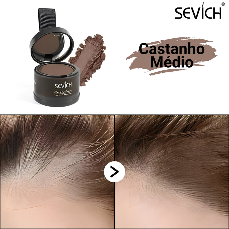 Pó Maquiagem p/ Cabelo a prova D'água - SEVÍCH ✅