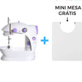 Mini Máquina Portátil Elétrica c/ Costura Reta Bivolt 110v/220v + MINI MESA EXTENSORA GRÁTIS