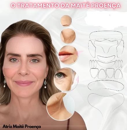 Kit Rejuvene Clean - Adesivos Anti-Rugas das famosas (Reutilizável por até 40 aplicações)